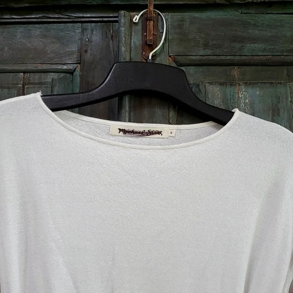 Michael Stars Ruched Bodycon Midi Dress in White, Size Small, NWOT - Picture 4 of 9